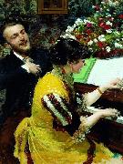 Leon Wyczolkowski I once saw - scene at the piano. painting